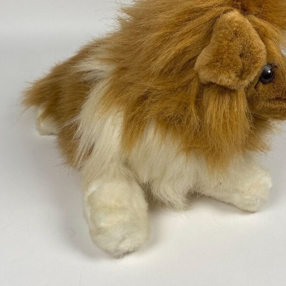 Vintage Collie Puppy Dog Stuffed Animal 1992 Fluffy Realistic A&A Plush - Picture 7 of 9